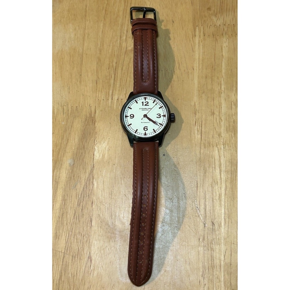 Stuhrling Original Lexus Automatic Men's Watch 22 Jewels Crystal Cal 90013